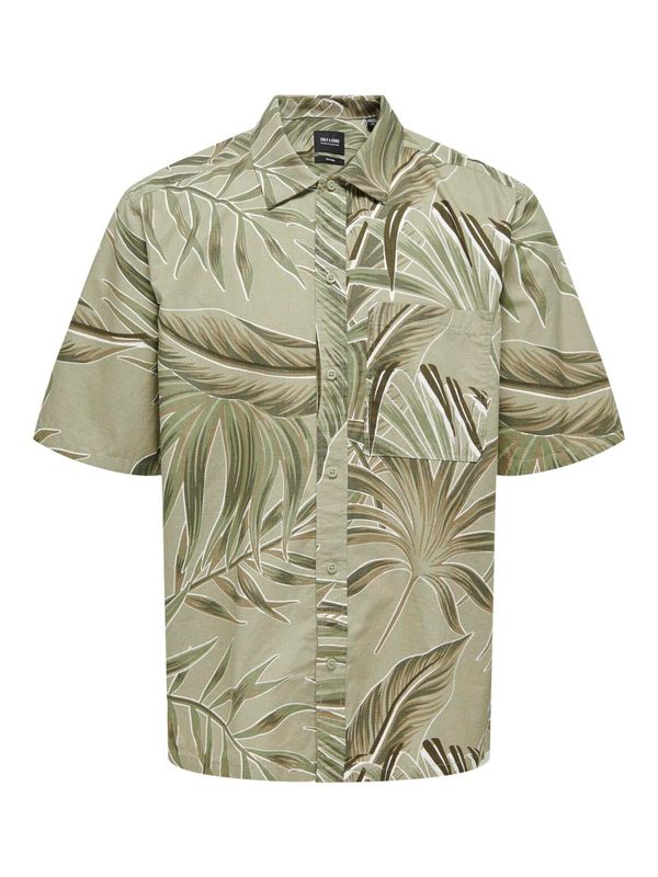 Only & Sons Only & Sons Риза 'Baxtor'  зелено / каки / маслина / елхово зелено