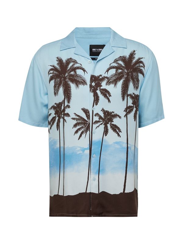 Only & Sons Only & Sons Риза 'BOYY'  небесносиньо / пастелно синьо / светлосиньо / тъмнокафяво