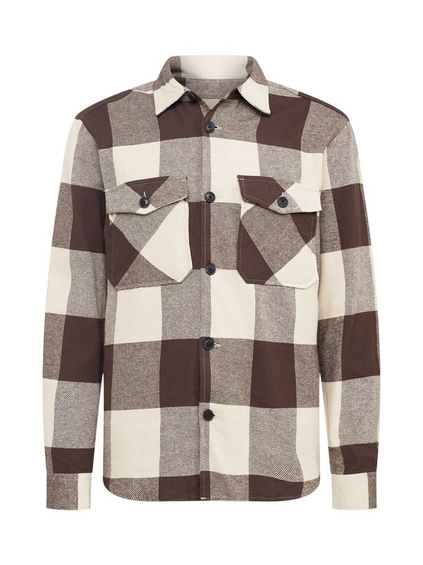 Only & Sons Only & Sons Риза 'Milo'  светлобежово / тъмнокафяво