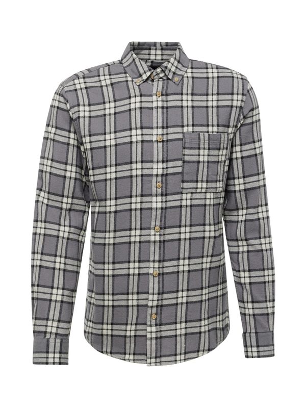 Only & Sons Only & Sons Риза 'RAL'  тъмносиво / черно / мръсно бяло