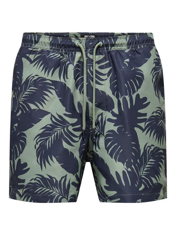 Only & Sons Only & Sons Шорти за плуване 'TED'  нейви синьо / зелено