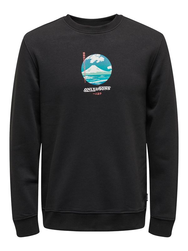 Only & Sons Only & Sons Суичър 'BERNIE'  тюркоазен / червено / черно / бяло