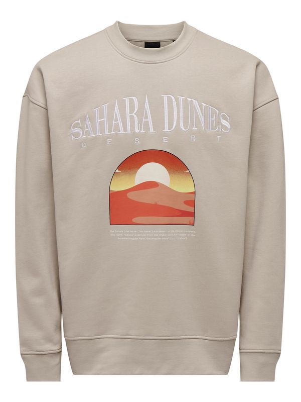 Only & Sons Only & Sons Суичър 'BOSTON'  сиво-бежово / оранжево / корал / бяло