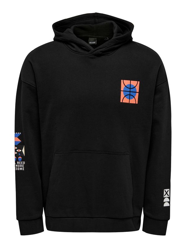 Only & Sons Only & Sons Суичър 'Lenny'  кремаво / кралско синьо / черно / бяло