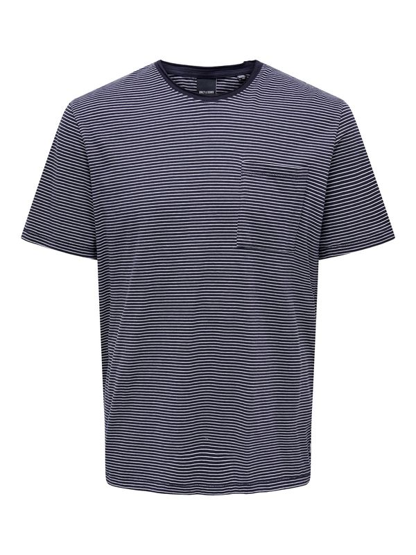 Only & Sons Only & Sons Тениска 'Bale'  нейви синьо / бяло