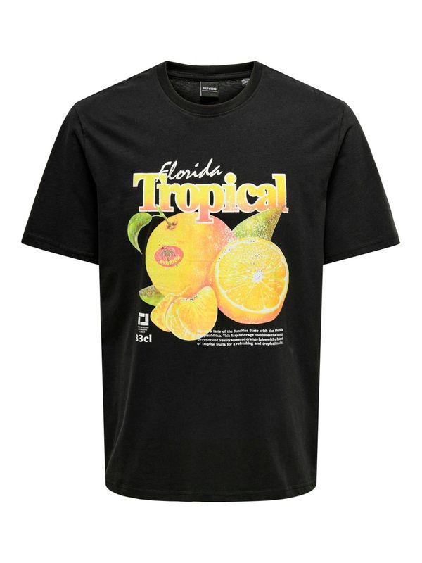 Only & Sons Only & Sons Тениска 'COAST'  жълто / светлозелено / черно / мръсно бяло