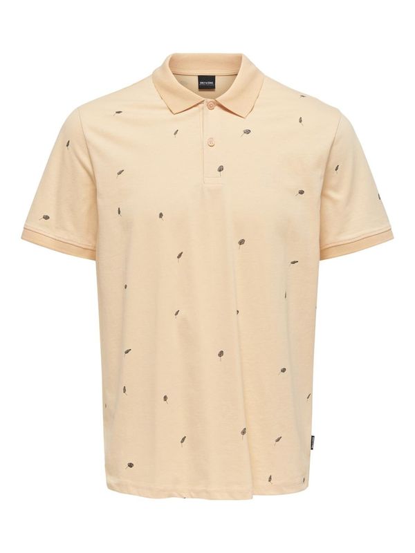 Only & Sons Only & Sons Тениска 'DAVE'  бежово / черно