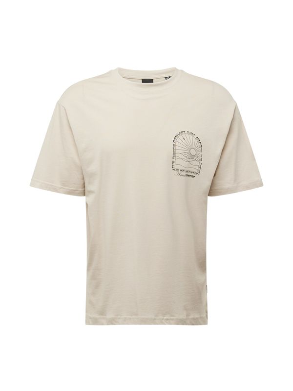 Only & Sons Only & Sons Тениска 'FALL'  шампанско / черно