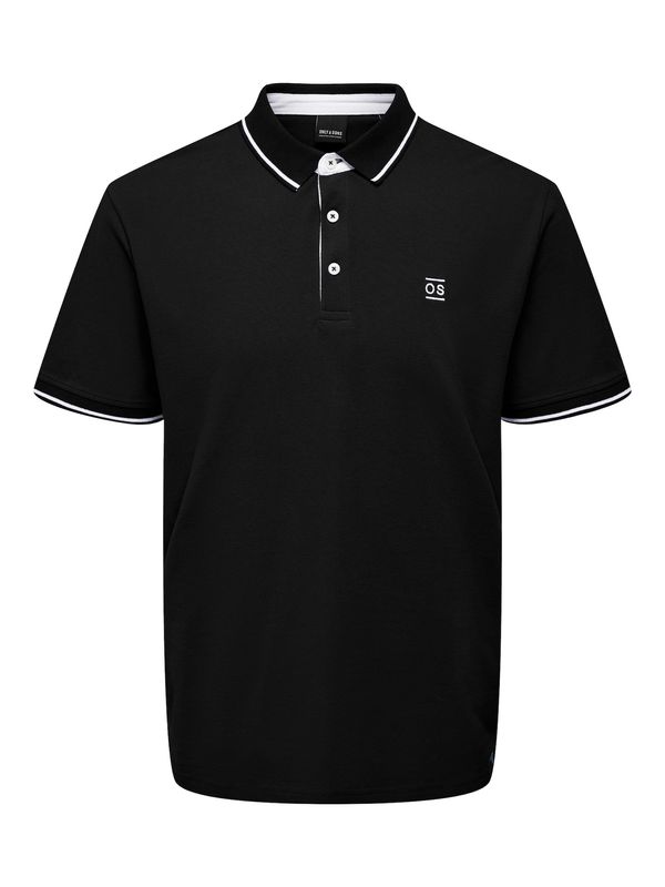Only & Sons Only & Sons Тениска 'Fletcher'  черно / бяло