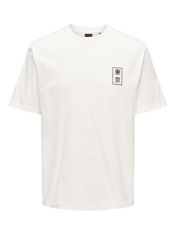 Only & Sons Only & Sons Тениска 'KACE'  синьо / бледорозово / черно / бяло