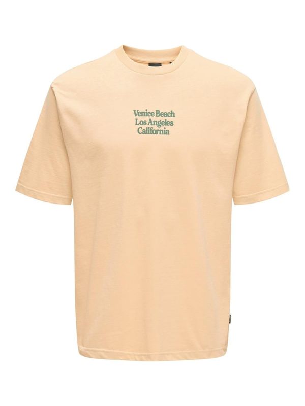 Only & Sons Only & Sons Тениска 'KENNY'  каки / праскова