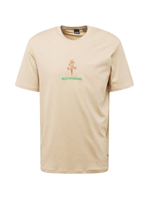 Only & Sons Only & Sons Тениска 'LANDON'  цвят "пясък" / кафяво / зелено