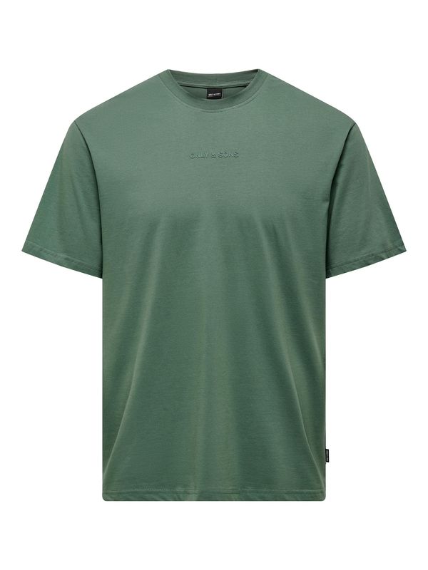 Only & Sons Only & Sons Тениска 'Levi'  зелено / черно / бяло