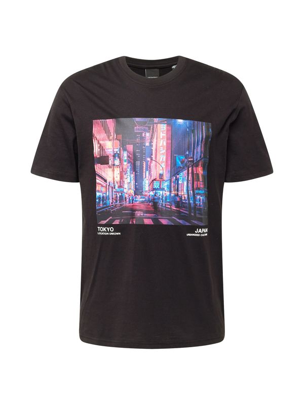 Only & Sons Only & Sons Тениска 'Lex'  синьо / пъпеш / черно / бяло