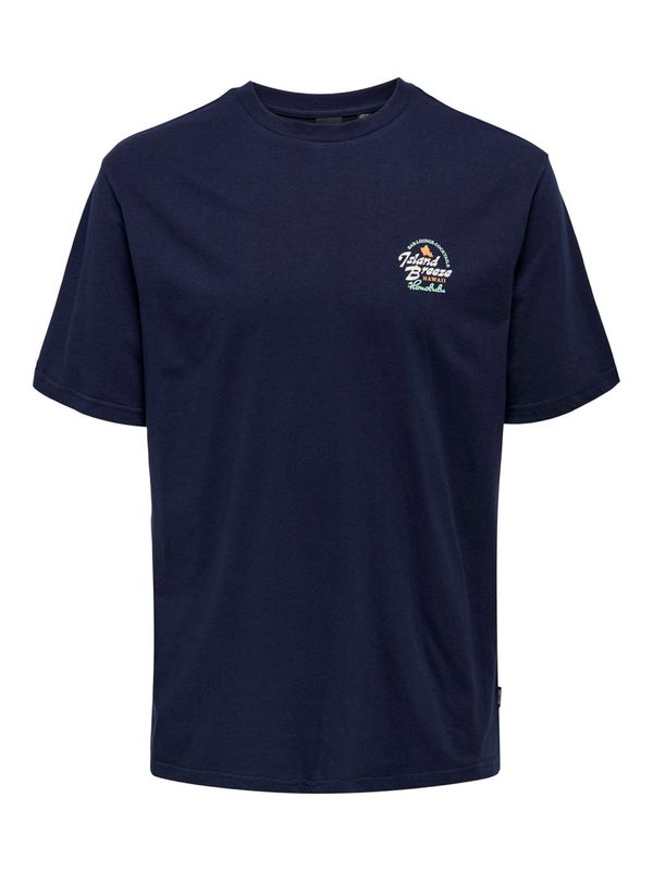 Only & Sons Only & Sons Тениска 'MARLOWE'  нейви синьо / пастелно зелено / оранжево / бяло