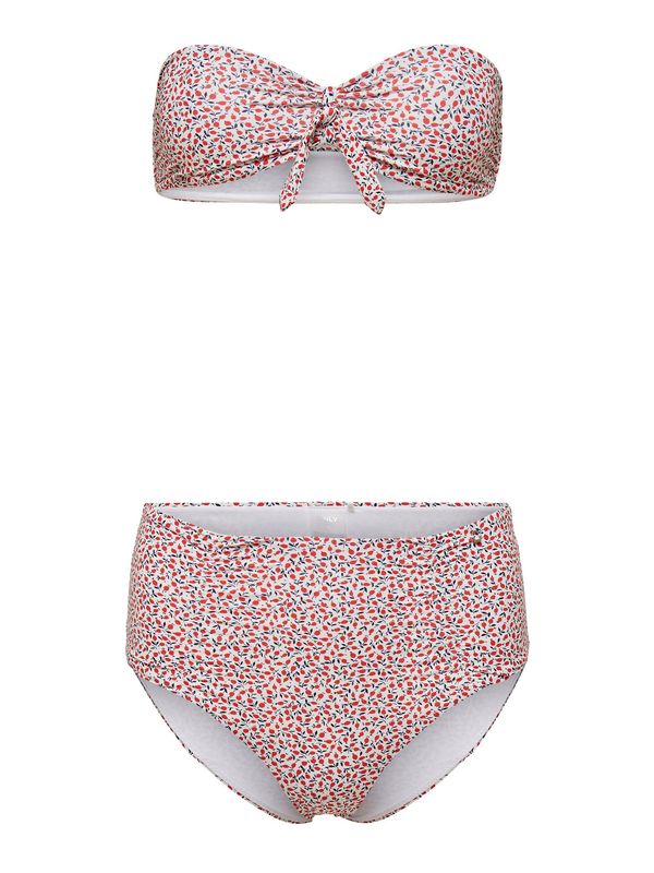 ONLY ONLY Бански тип бикини 'Ella'  червено / черно / бяло