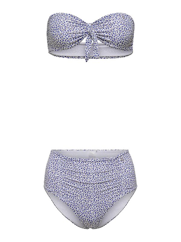 ONLY ONLY Бански тип бикини 'Ella'  синьо / черно / бяло