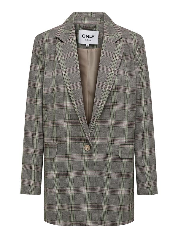 ONLY ONLY Блейзър 'ALIA'  тъмнобежово / графитено сиво / зелено