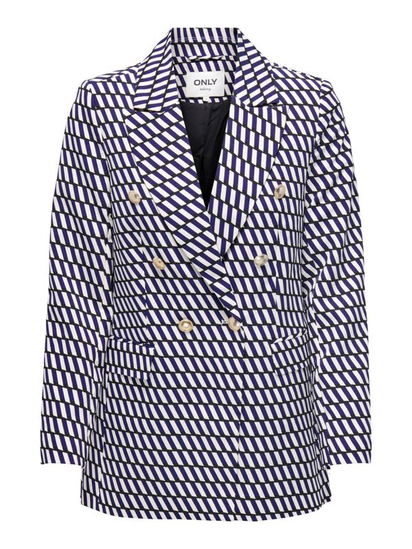 ONLY ONLY Блейзър 'Corinna-Abba'  ултрамарин синьо / черно / бяло