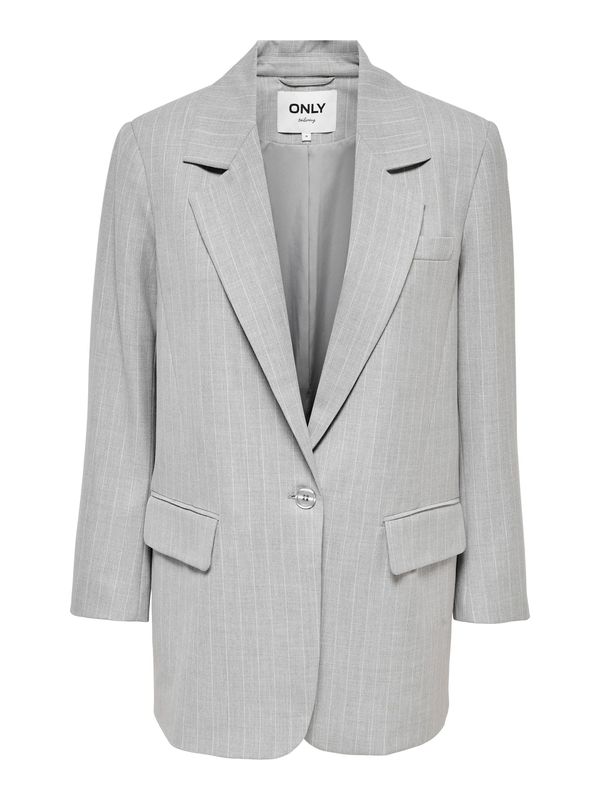 ONLY ONLY Блейзър 'Lana'  сив меланж / бяло