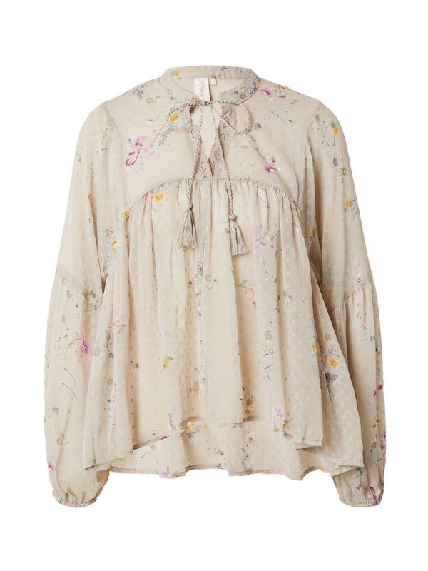 ONLY ONLY Блуза 'Aida Elisa'  светлокафяво / жълто / сиво-бежово / орхидея