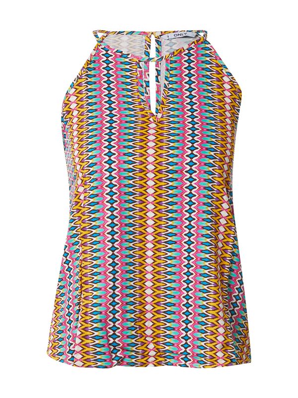 ONLY ONLY Блуза 'ALMA'  светлосиньо / кафяво / жълто / лилав / розово