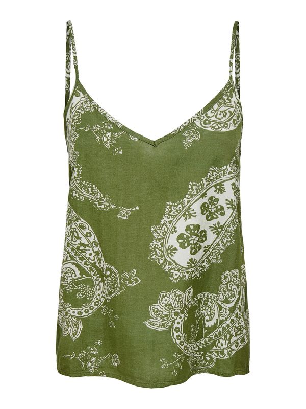 ONLY ONLY Блуза 'Bella'  маслина / мръсно бяло