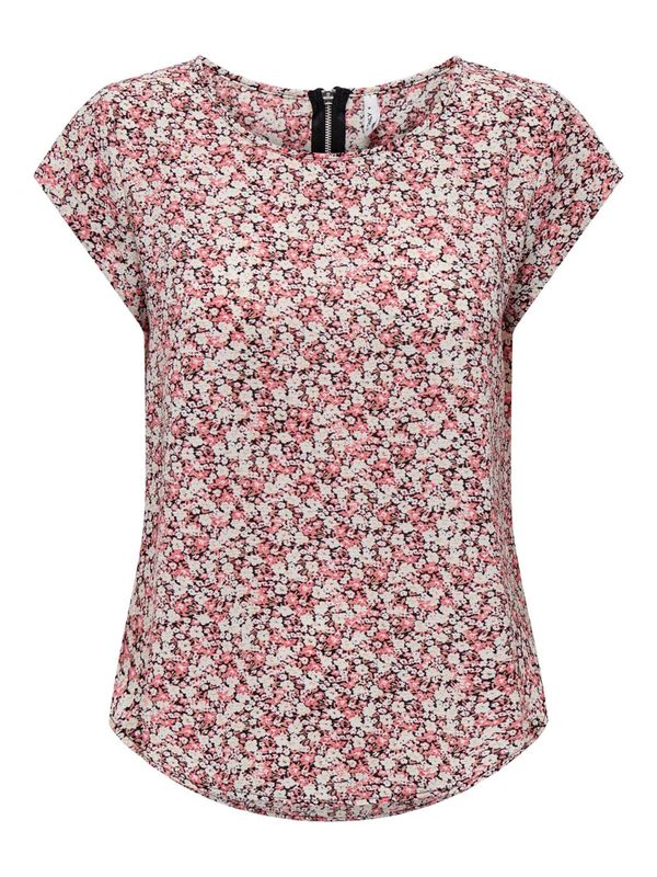 ONLY ONLY Блуза  бледорозово / малина / черно