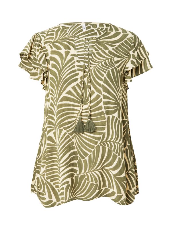 ONLY ONLY Блуза 'CHIARA'  маслина / бял памук