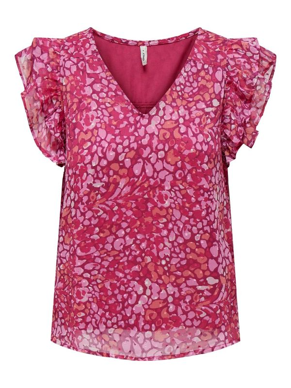 ONLY ONLY Блуза 'JOSEFINA'  лилав / праскова / фуксия