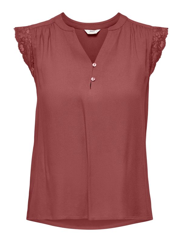 ONLY ONLY Блуза 'NINA'  пастелно червено