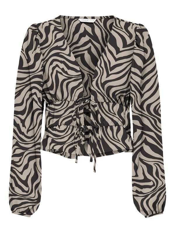 ONLY ONLY Блуза 'NOVA'  бежово / черно