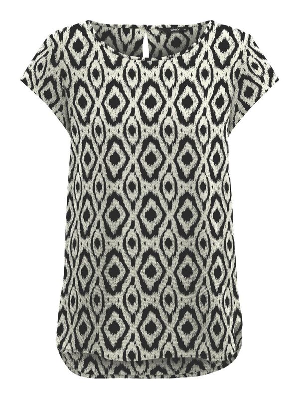 ONLY ONLY Блуза 'NOVA'  черно / бяло