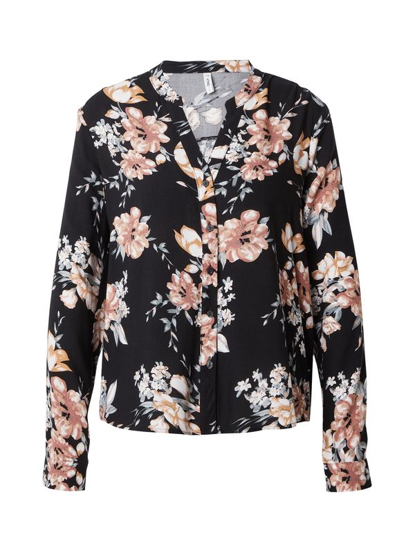 ONLY ONLY Блуза 'NOVA'  пудра / пастелно червено / черно / бяло