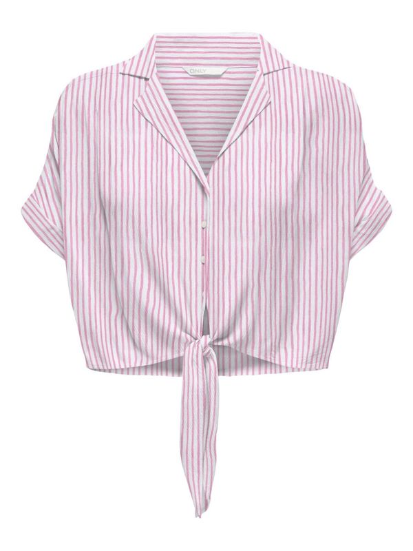 ONLY ONLY Блуза 'PAULA'  розово / бяло