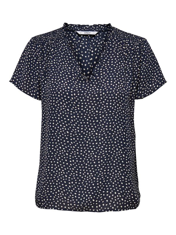 ONLY ONLY Блуза 'Sonja'  тъмносиньо / бяло