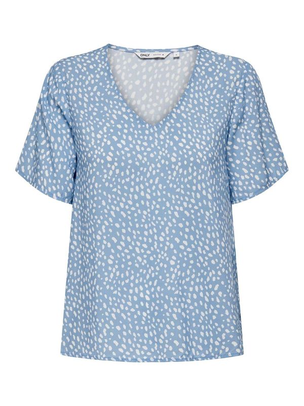 ONLY ONLY Блуза 'SUSAN'  светлосиньо / бяло