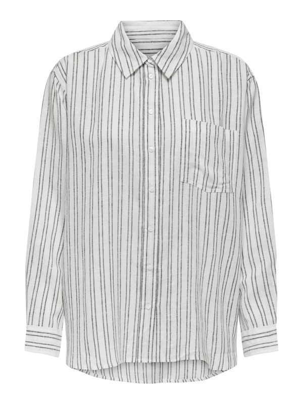 ONLY ONLY Блуза 'TOKYO'  тъмносиво / бяло