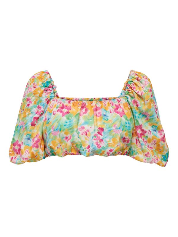 ONLY ONLY Блуза 'Tracy'  жълто / нефритено зелено / розово / бяло