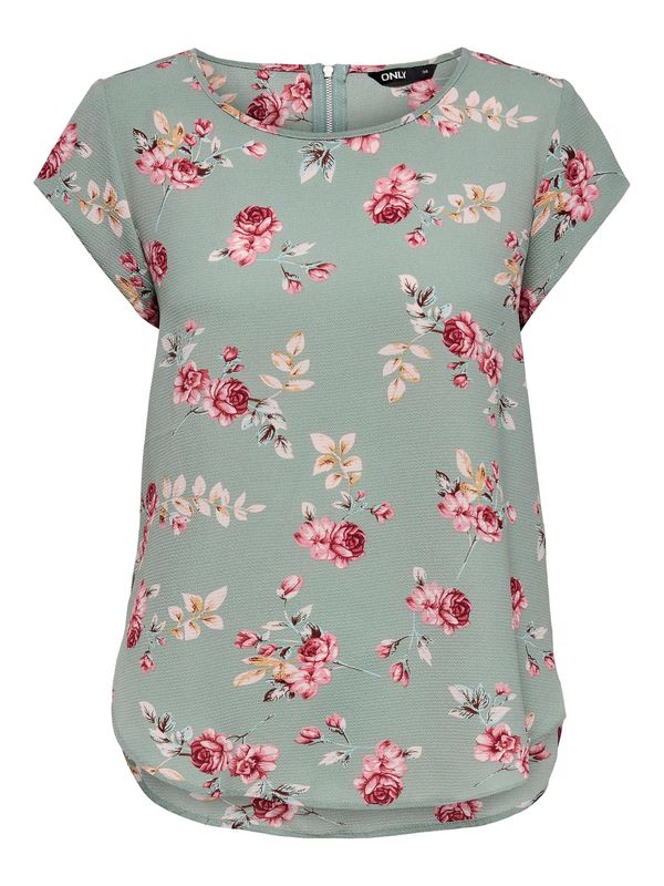 ONLY ONLY Блуза 'Vic'  бежово / синьо / розово