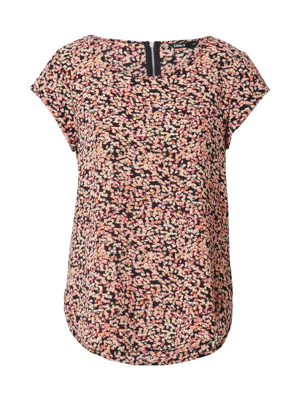 ONLY ONLY Блуза 'Vic'  светложълто / светлозелено / оранжево / пъпеш / черно