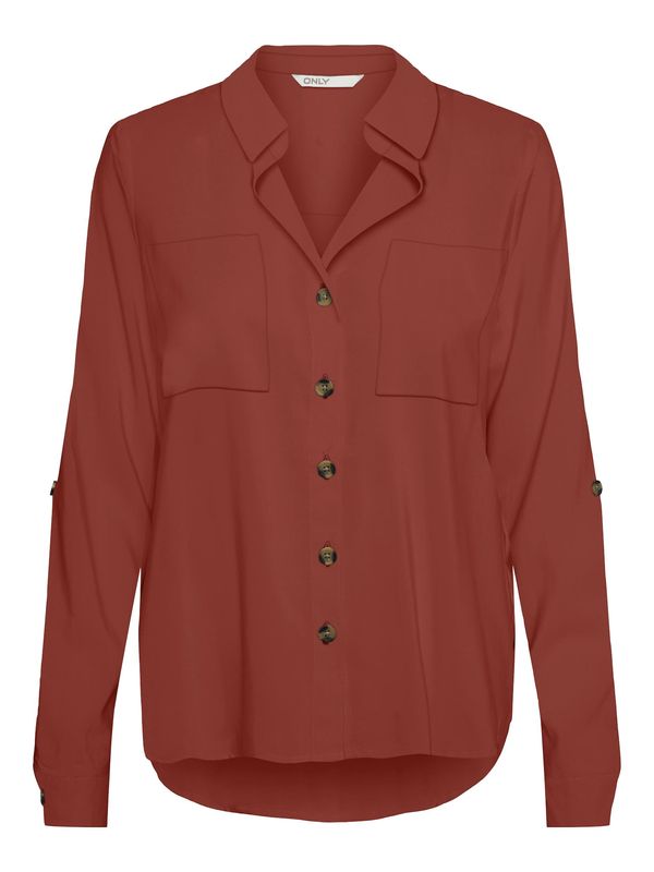 ONLY ONLY Блуза 'YASMIN'  ръждиво кафяво