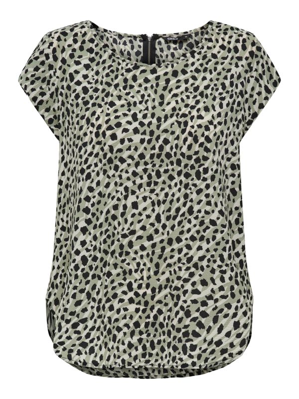 ONLY ONLY Блуза  зелено / черно / бяло