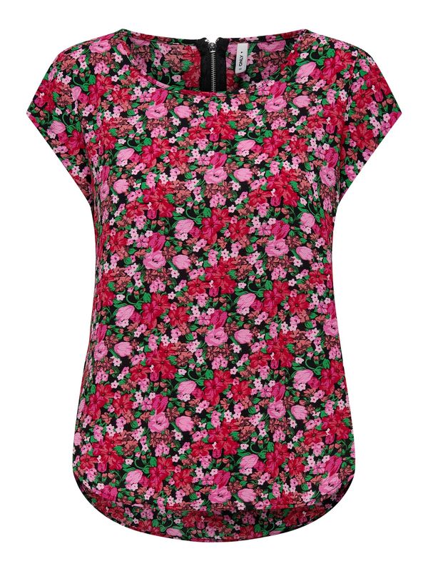 ONLY ONLY Блуза  зелено / розово / малина / черно