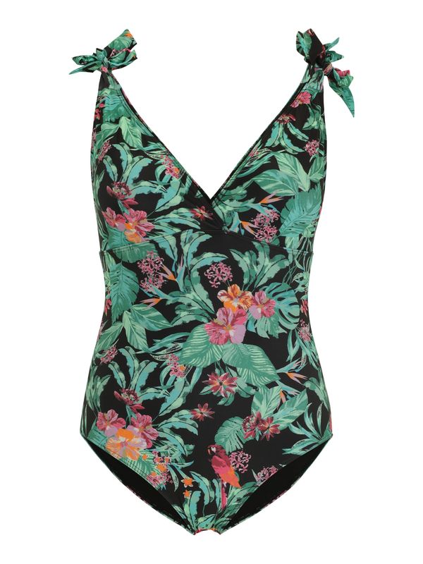 ONLY Carmakoma ONLY Carmakoma Бански костюм 'CLARA'  нефритено зелено / оранжево / розово / черно