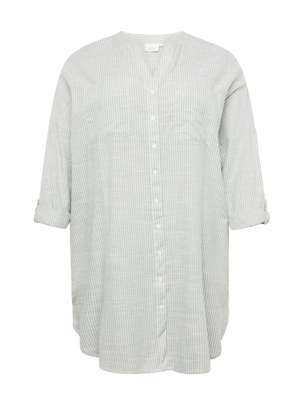 ONLY Carmakoma ONLY Carmakoma Блуза 'APELDOORN'  сиво / бяло