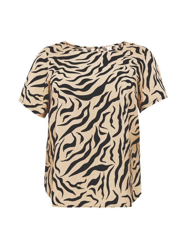 ONLY Carmakoma ONLY Carmakoma Блуза 'NOVA'  бежово / черно