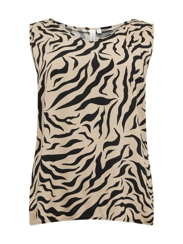 ONLY Carmakoma ONLY Carmakoma Блуза 'NOVA'  бежово / черно