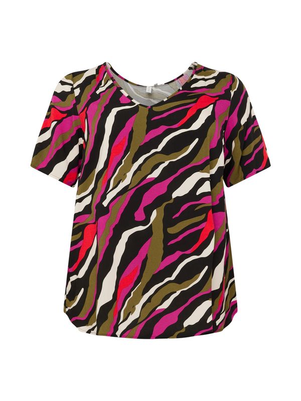 ONLY Carmakoma ONLY Carmakoma Блуза 'NOVA DITTE'  маслина / розово / черно / бяло