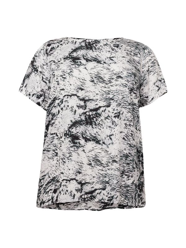 ONLY Carmakoma ONLY Carmakoma Блуза 'SNICKA'  черно / бяло
